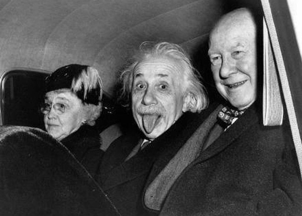 La famosa foto de Albert Einstein sacando la lengua