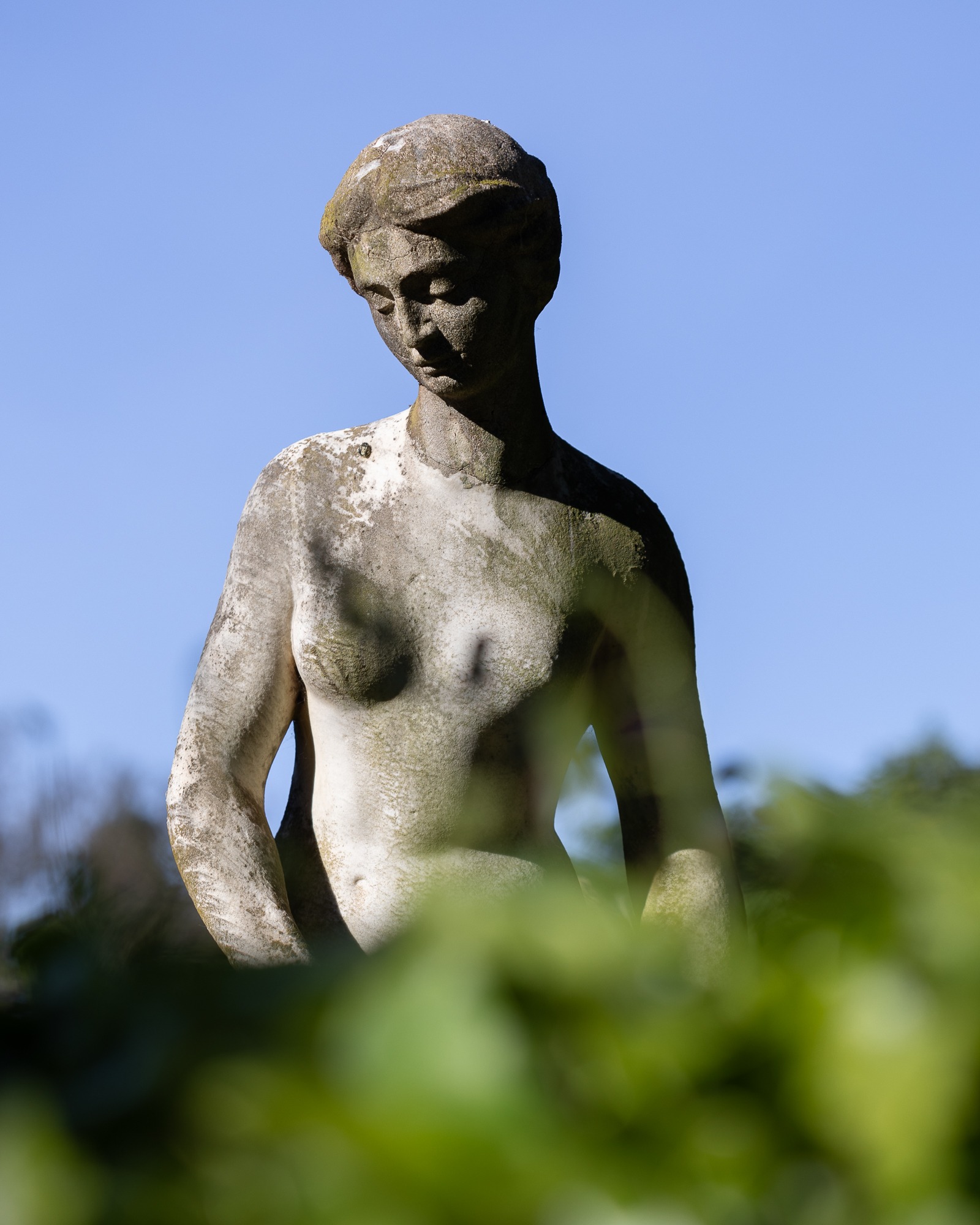 Escultura fotografiada con profundidad de campo reducida
